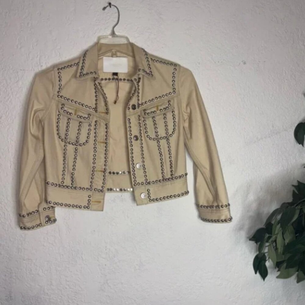 Coach Beige Studded Blazer - image 1